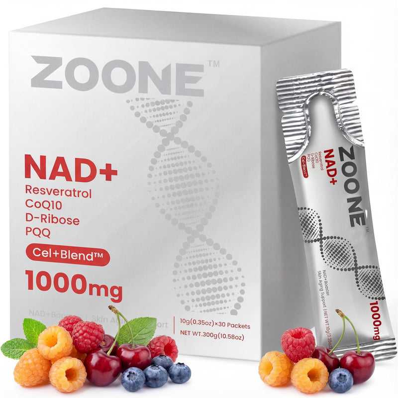 NAD Supplement 1000mg Liquid with NR, Resveratrol & PQQ, 30 Packets | NAD Plus Liquid Supplement with NR, Resveratrol & PQQ; NAD+ Supports Cellular Energy & Healthy Aging for Men & Women 0.35 Fl Oz (Pack of 30)