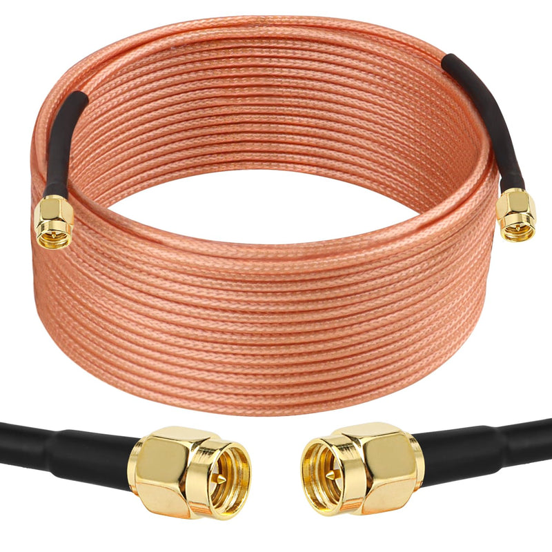 SMA Male to SMA Male Cable - 50FT RG316 SMA Extension Cable 50 ohm for Router, Test Equipment, Signal Enhancer, Wireless Adapter,WiFi Antenna Applications 1 - BeesActive Australia