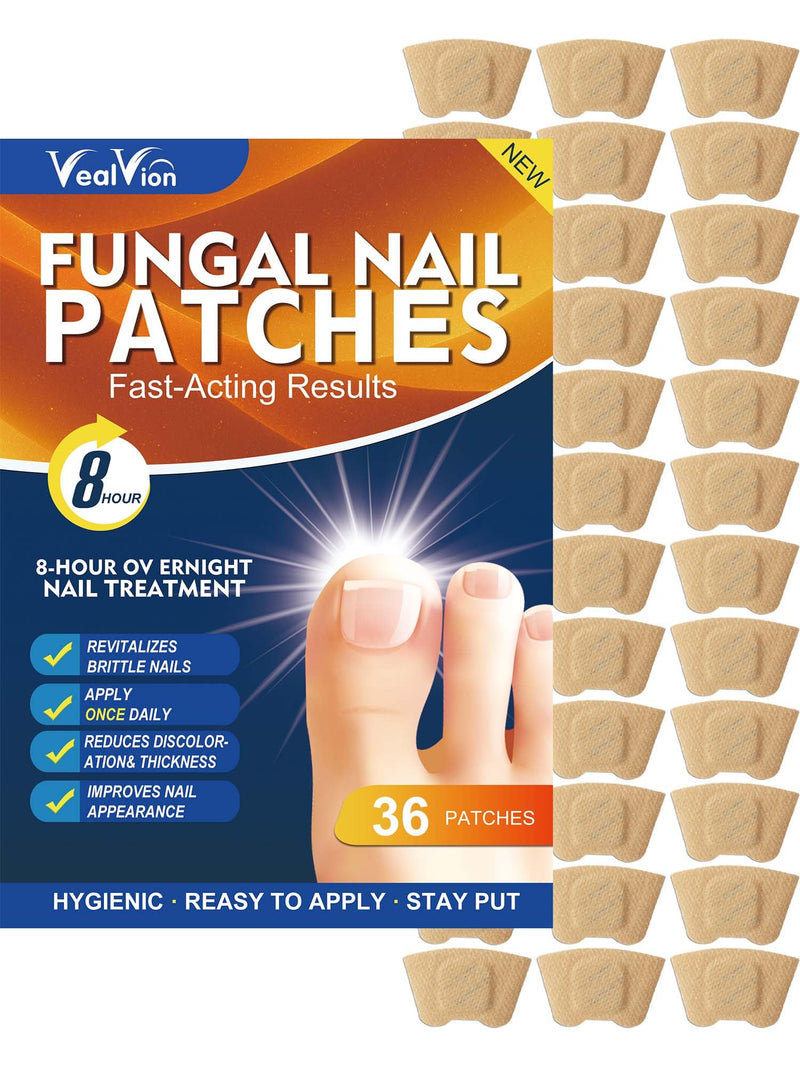 Toenail Fungus Treatment Extra Strength -36 Pcs Fungal Nail Patches, Nail Repair for Damaged Nails, Overnight Renewal for Men and Women