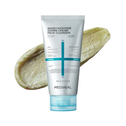 MEDIHEAL Madecassoside Derma Cream Facial Cleanser, Wash Mask (4.06 fl oz) 4.06 Fl Oz (Pack of 1)