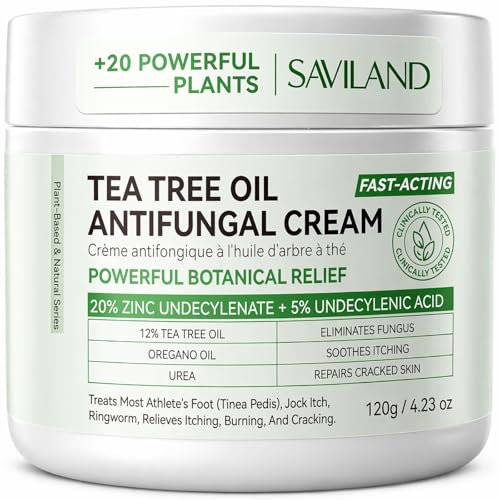 SAVILAND Antifungal Cream Athlete's Foot Jock Itch Ringworm Treatment 4.2oz
