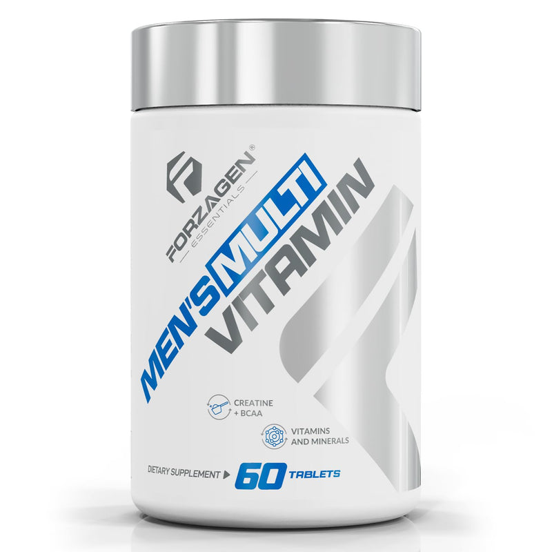 Forzagen Essentials Men's Multivitamin with Creatine and BCAA, Complete Vitamin and Mineral Complex, 60 Tablets