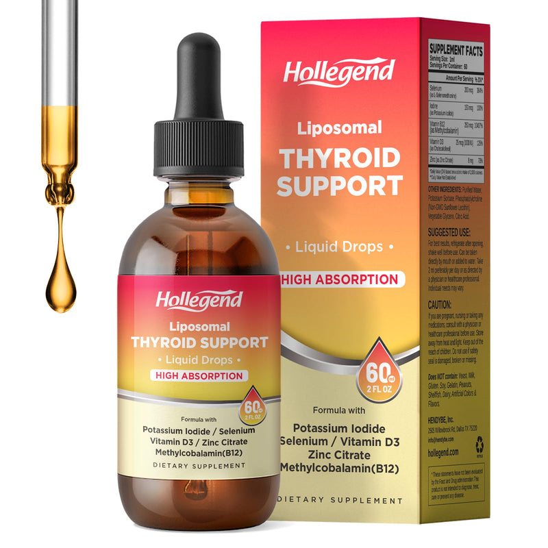 Liposomal Selenium & Iodine Supplement for Women Drops | Selenium & Iodine Supplement, Immune & Overall Support, Vitamin D3 & B12, Zinc Citrate, 60 Servings