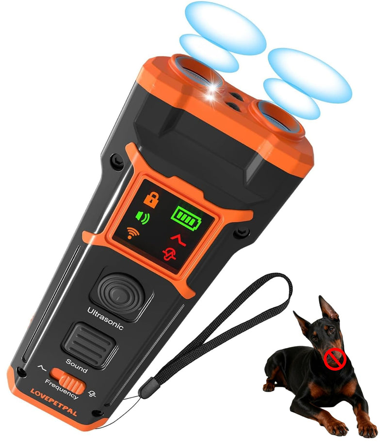 Dog Training Bark Deterrent Device, Anti-Barking Device with HD Display and LED Flashlight for Dogs, Stop Bad Behavior Without Yelling or Swatting, Ultrasonic Stopper Alternative to Shock Collars XXS