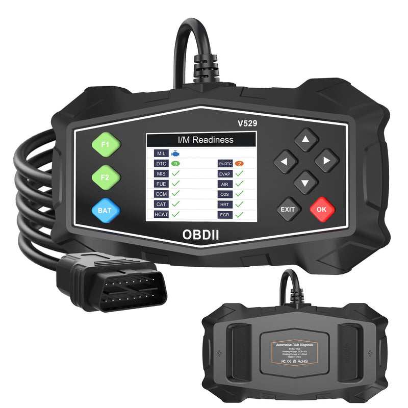 OBD2 Scanner Diagnostic Code Reader,Automotive OBD II Engine Light,Battery Tester,Mode 6, Mode 8 & I/M Readiness,OBDII Scan Tool for All OBDII Cars 1996+(OBDIIBlack) OBDIIBlack 1Pack - BeesActive Australia