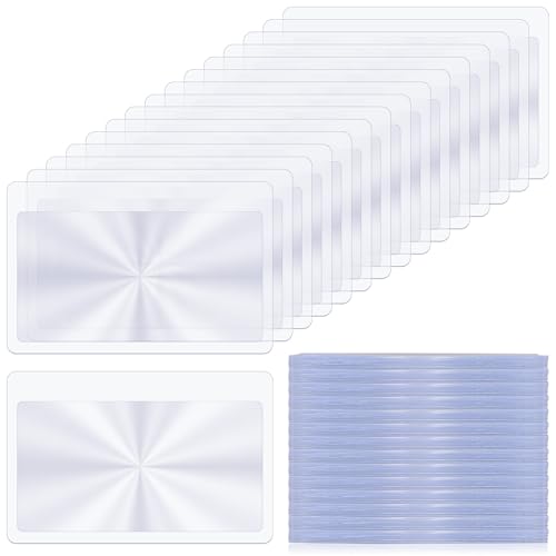 200 Pcs 3X Thin Fresnel Lens, Credit Card Size Pocket Magnifier, Kid Magnifying Len Portable Magnifying Lens for Reading for Reading and Fire Starting