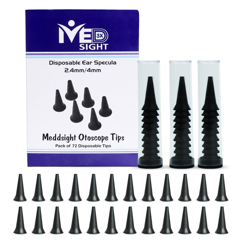 Disposable Otoscope Specula Tips, Single-Use Plastic Ear Speculum Covers, Medical-Grade, Pack of 72 Cover (2.5 mm & 4.0 mm) - BeesActive Australia