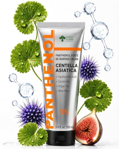 10% Panthenol Cream, Centella Asiatica + Ceramide Moisturizer – Intensive Skin Barrier Repair Cream Forte for Redness, Acne, Burns, Post-Procedure – Psoriasis & Irritation Care 3.4oz (Cream, 3.3 Oz) 3.3 Fl Oz (Pack of 1)