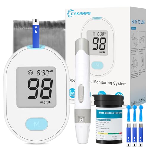 Blood Glucose Monitor Kit, Blood Sugar Testing kit with 50 Blood Sugar Test Strips, 50 Painless 33G Lancets, 1 Blood Glucose Meter, 1 Lancing Device, Medical Accuracy, 5-Second Results, No Coding & Auto Eject, Glucometer Kit for Diabetes Testing for Ho...