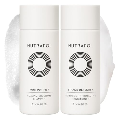 Nutrafol Shampoo, Cleanse and Hydrate Hair and Scalp, Improves Hair Volume, Strength and Texture, Physician-formulated for Thinning Hair, Color Safe, Sulfate Free 2 Fl Oz (Pack of 2)