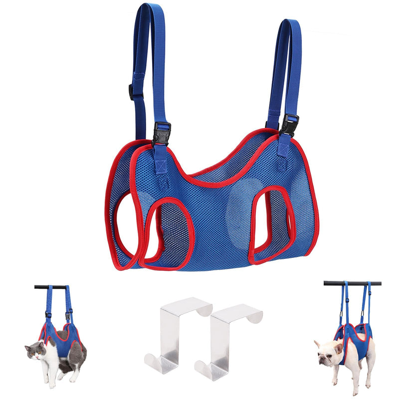 Cat Dog Grooming Hammock for Pet Grooming Sling,Dog Nails Clip Harness Bathing Harness,Cat Claw Cutting Hammock(S) S - BeesActive Australia
