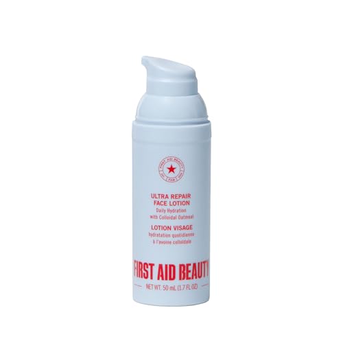 First Aid Beauty - Ultra Repair Face Moisturizer, Soothing Face Colloidal Oatmeal, Non-Comedogenic Formula Helps Soften Skin with Ceramides and Shea Butter New
