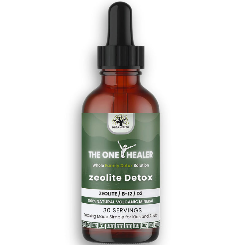 The One Healer Zeolite Detox for Kids & Adults – Pure Zeolite Drops with Methyl B12 and Vitamin D3 for Heavy Metal Detox and Full Body Cleanse – Advanced Natural Formula -1.1oz Liquid Drops Supplement 1.1 Fl Oz (Pack of 1)