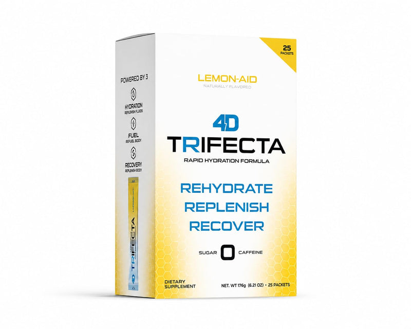 4D Trifecta Hydration + Recovery Drink Mix | Electrolytes + BCAAs + Vitamins | Sugar-Free | 15 Stick Packs