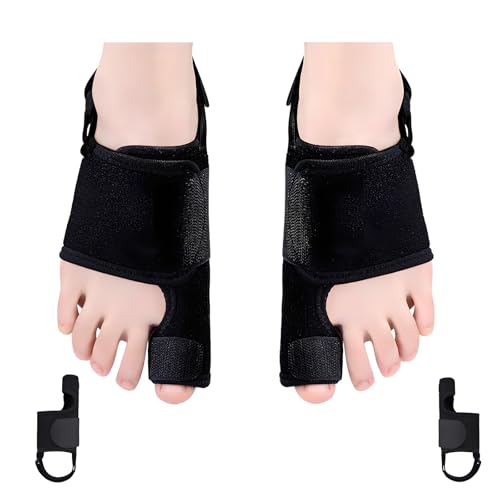 Toe Brace - Big Toe Taping Splint Straightener Wrap with Support Straps for Sprains and Hallux Rigidus Relief (Left And Right) Left And Right