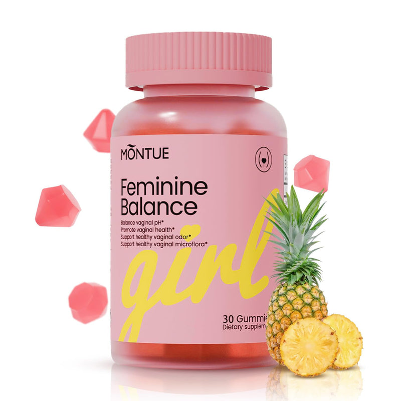 Premium Feminine Balance Gummies, for Women’s Wellness & pH Balance, Immune Support,Vegan, Hawaiian Pineapple, Non-GMO (30 Gummies) NEW-30 Gummies