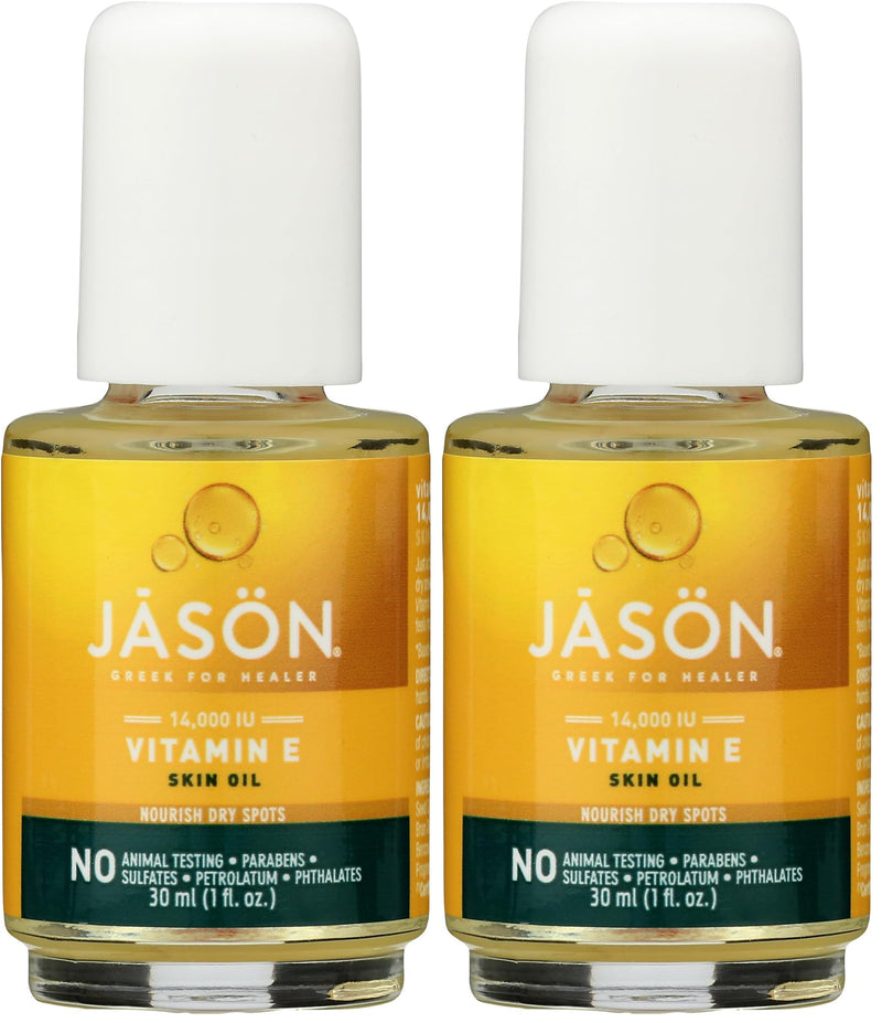 JASON Vitamin E 14,000 IU Moisturizing Oil, For Nourishing Dry Spots, 1 Fluid Ounces (Pack of 2) 8 Fl Oz (Pack of 2) 14000 IU Skin Oil