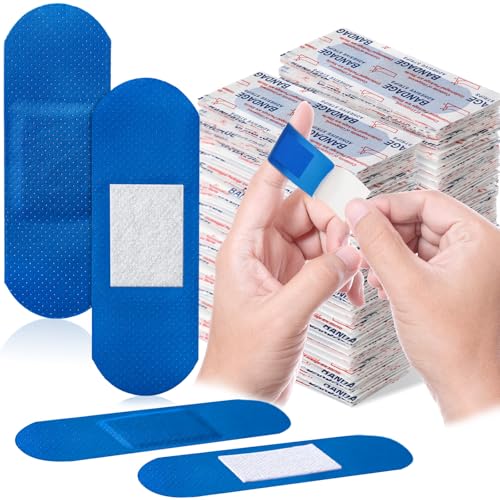 Geiserailie 800 Pcs Blue Metal Detectable Bandages Food Service 3"x1"