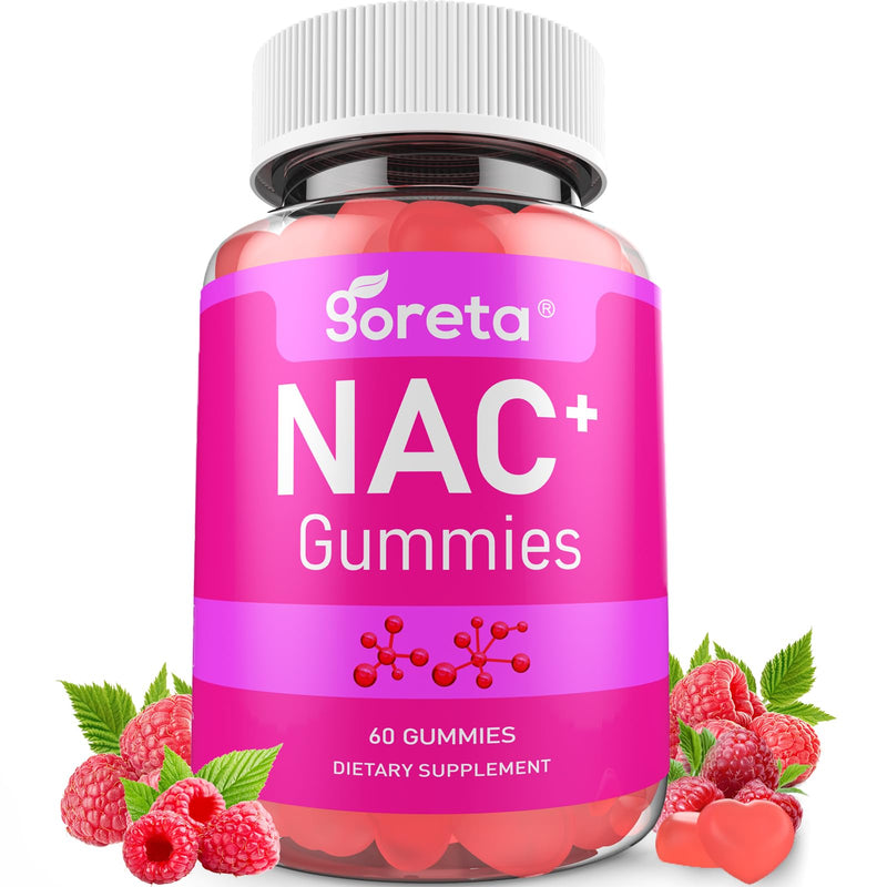 NAC Gummies 1000 mg with Vitamin C & Selenium, 60 Count | N-Acetyl Cysteine for antioxidant support*; for adults; non-GMO, gluten-free; 2 gummies daily; 30-day supply