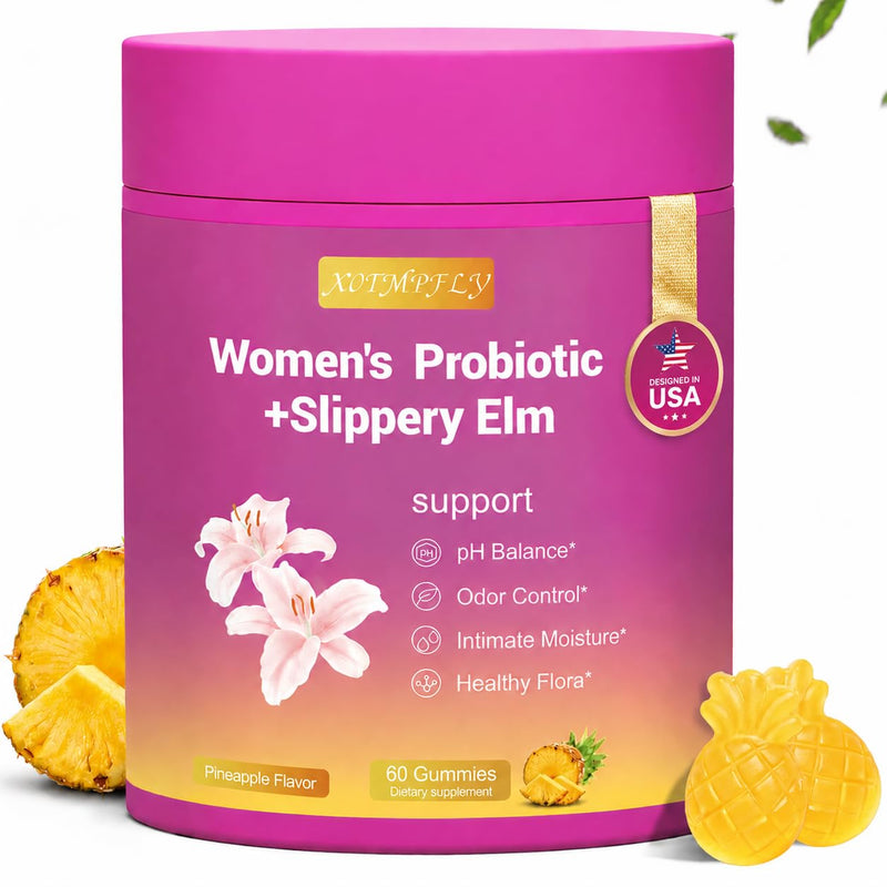 Her Juicy Feminine Probiotics Gummies for Women – PH Balance for Women, Women’s Probiotic with Slippery Elm – Gut Health & Immune Support, Vegan Gluten Free, 60 Count