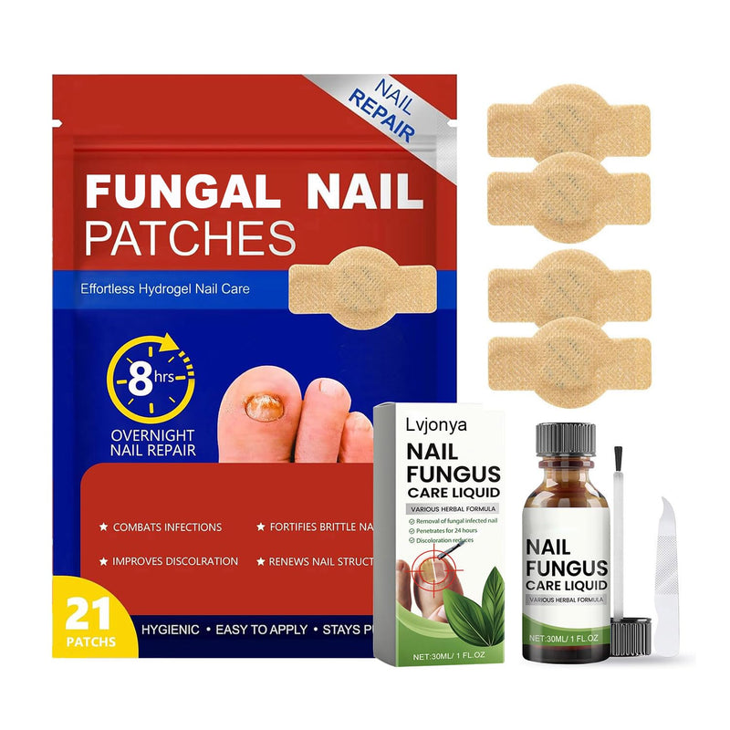 Fungal Nail Patches, 7 Days Nail 𝐅𝐮𝐧𝐠𝐮𝐬 Treatment, Toenail Treatment Patches Extra Strength - 100% Pure Natural Plant extract Repair for Damaged Nails, Kerasal Toenail