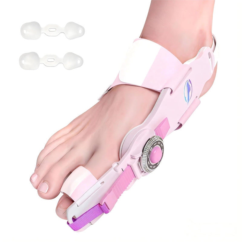 Bunion Corrector for Women & Men - Bunion Fix for Hallux Valgus Pain Relief with Non-Slip Big Toe Separator, Adjustable Big Toe Straighter, Bunion Splints Fits Left & Right Feet (Pink 1Pcs) - BeesActive Australia