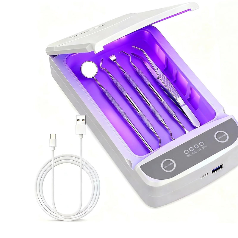 Dental Tools and UV-C Cleaning and Storage Box for Stainless Steel Teeth Cleaning Tools Electric toothbrushes and Various Oral Hygiene Devices - BeesActive Australia