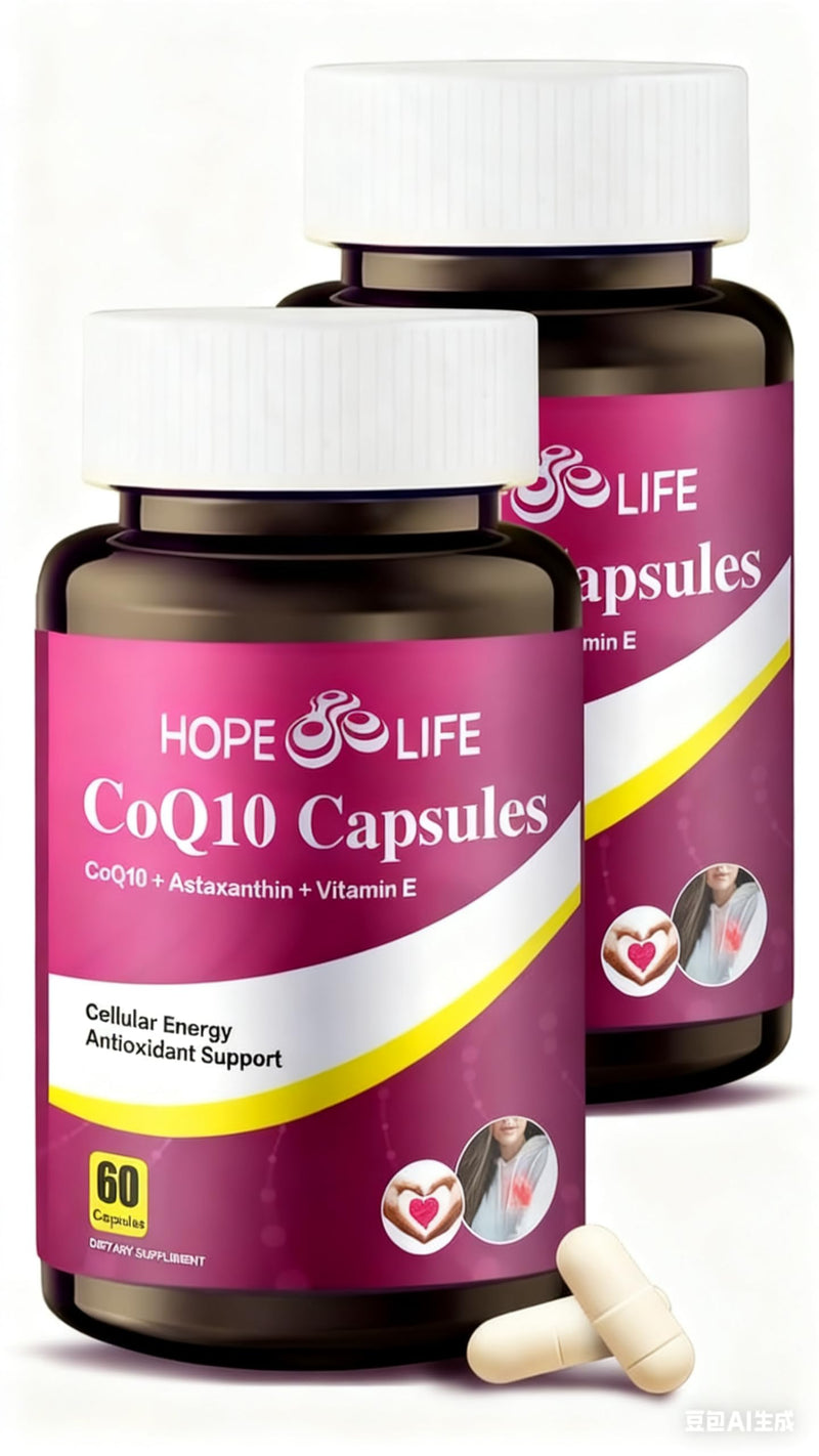 Coenzyme Q10 Supplements - 2X Better Absorption, Cellular Energy Support with Astaxanthin and Vitamin E, Antioxidant for Heart Health & Energy Production, 2 Month Supply, 120 Capsules (120) 2 Bottles