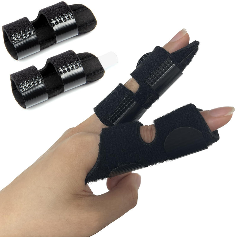 2 Pack Adjustable Trigger Finger Splints, Support for Arthritis, Tendonitis, and Hand Injuries – Ideal for Index, Middle, and Ring Fingers, Comfortable Night & Day Use - BeesActive Australia