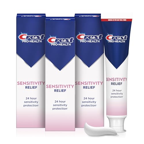 Crest Sensitivity Toothpaste 4.8 oz (3 Pack), Relieves Sensitivity, Strengthens Gums, Anticavity 14.4 Ounce (Pack of 1)