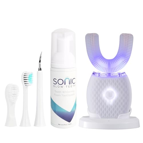 Adult Ultrasonic Automatic Toothbrush Waterproof Travel Timer White