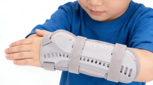 Wrist Brace with Reinforced Splint for Left Hand Child - Pediatric Wrist Injury Prevention, Lightweight & Breathable Fixator, 1pc