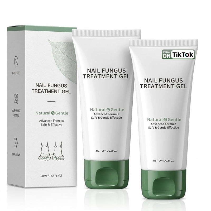 Nail Fungus Treatment Gel, Natural Nail Repair Care Gel, Nail Oil for Growth & Strength, Nail Growth Serum, Strengthening Cuticle Serum - 2pcs 0.1 Fl Oz (Pack of 2)