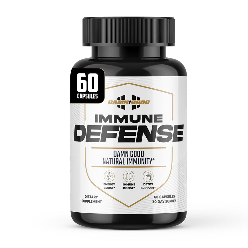 DAMN GOOD Hodge Twins Immune Defense, Sea Moss, Garlic & Turmeric, 60 Ct | Sea moss, black cumin, garlic, turmeric & oregano blend for daily immune support, gut balance & wellness, 60 caps