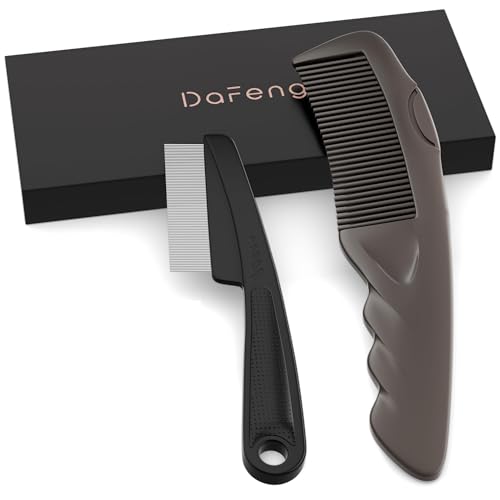 Dandruff Comb Remover Scalp Detox Comb for Build Up Self Cleaning Hair Comb 2PC Brown