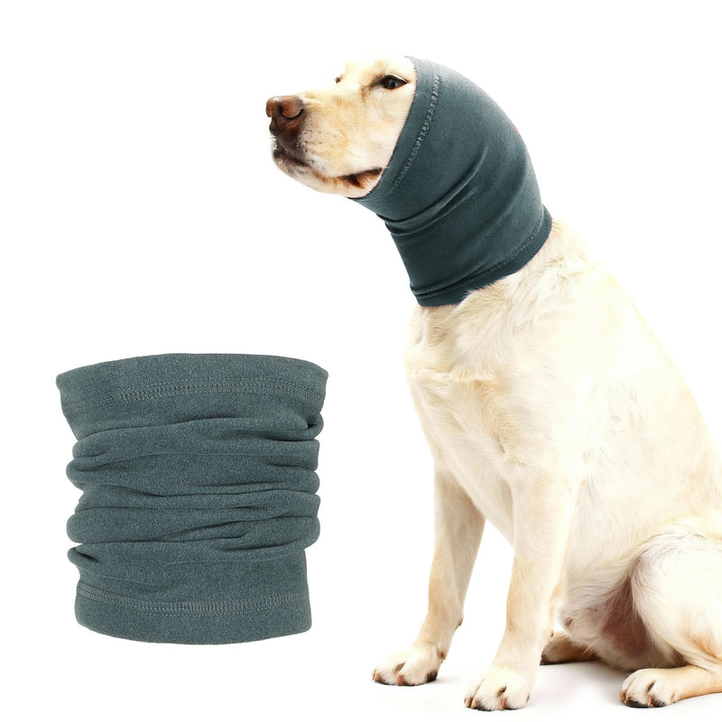 Dog Head Wrap, Cat Ear Wrap Ear Muffs Quiet Head Cover Sleeves Anxiety Ease Head Protection No Shake, (Light Blue, M), Intended for Pet Grooming/Force Drying/Fireworks Light Blue