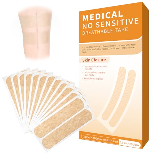 Skin Wound Closure Strips Breathable Sterilie Wounds Closure Bandage 30 Plasters 21x100mm Stitch Free Laceration Repair Tape