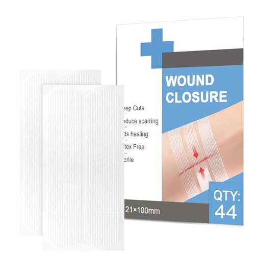 44 Wound Closure Strips 0.8in x 4 in Sterile Strip Adhesive Skin Closures Repair Wounds Without Stitches