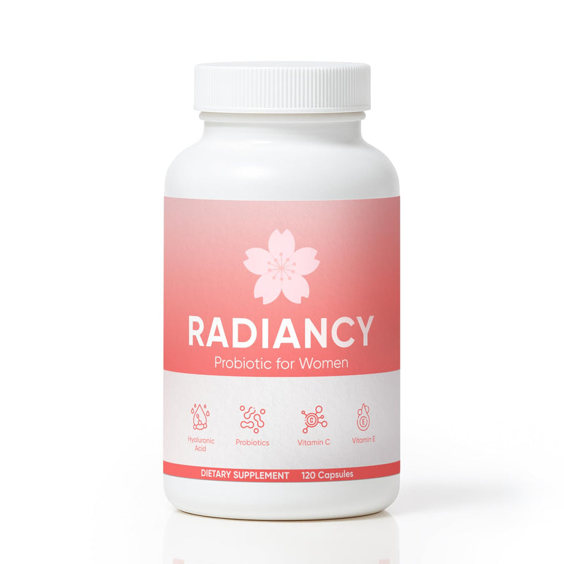 Radiancy Probiotic for Women, Daily Supplement with Multi-Collagen, Hyaluronic Acid, Prebiotics, Vitamin C - 120 Count (1) 1