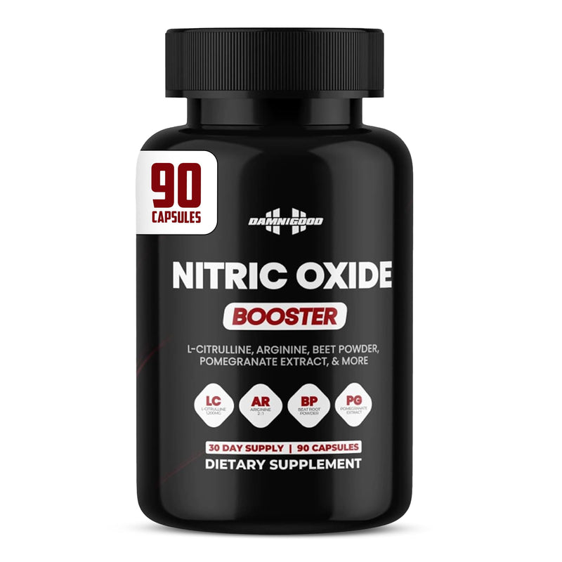 DAMN GOOD Hodge Twins Nitric Oxide, L-Arginine & L-Citrulline, 90 Ct | Nitric oxide booster with L-arginine & L-citrulline for workout performance, muscle pump & stamina support