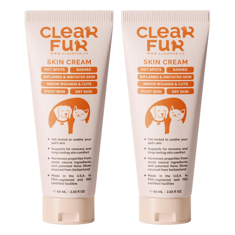 2-Pack Hot Spot & Itch Relief Skin Cream for Dogs & Cats | Fast & Lasting Relief | Treats The Source Natural Ingredients & Colloidal Silver Vet-Recommended Safe & Non-Toxic Made in USA (2oz) Pack of 2