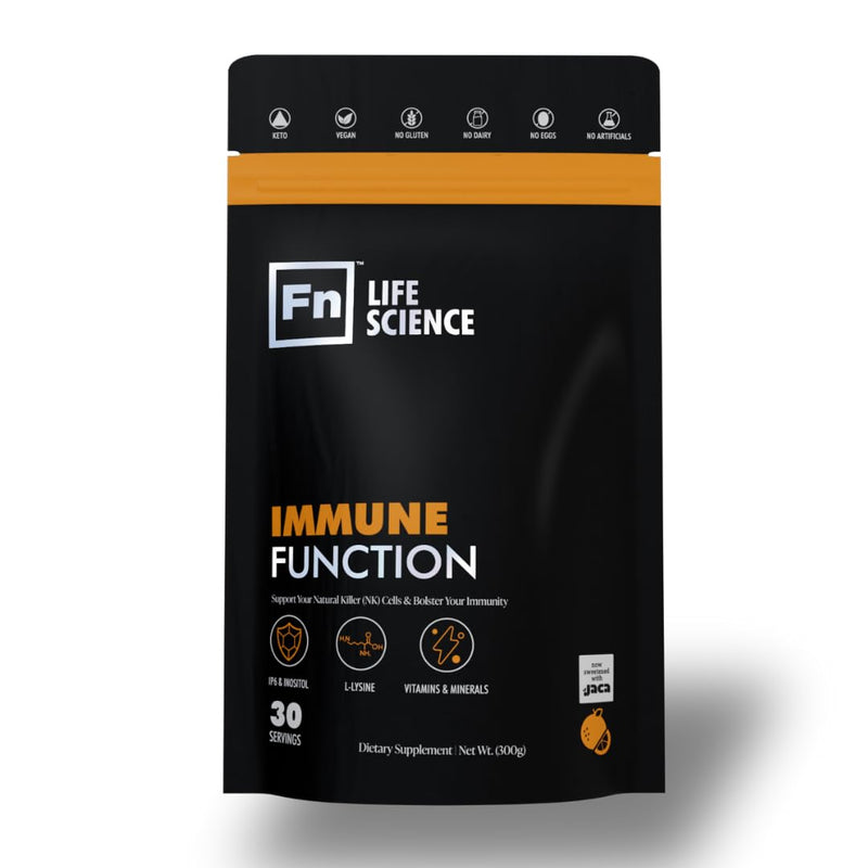 Fn Life Science Immune Function Drink Mix, 30 Servings, 229.86g | Immune support drink mix with IP6, Vitamin C, D3 + K2, Zinc, Fulvic Minerals, and 30 full-size servings.
