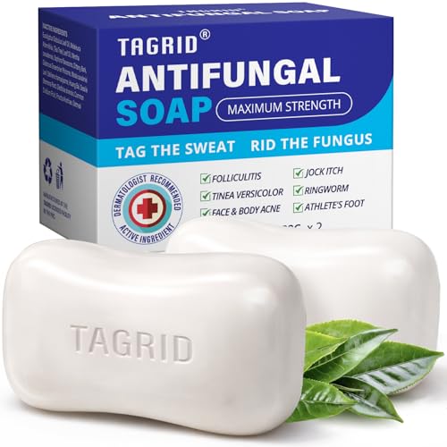Antifungal Oatmeal Tea Tree Soap: Slow-dissolving Body Bar for Athletes Foot & Active Lifestyles – Daily Skin Care to Help Relieve Skin Discomfort Associated with Jock Itch, Ringworm, and Fungal Acne