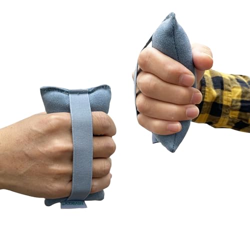 1 Pcs Hand Contracture Cushion Palm Grip |for Stroke Recovery |100% Wool filling Soft and Breathable Palm Protector With Elastic Strap 2 Piece Blue
