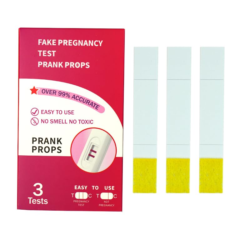 3 Pcs Fake Prank Joke Pregnancy Test Always Positive Any Regnancy Test to Be Positive Funny Fake Prank Pregnancy Test Trick Joke Toys cluding 3 Small Urine Cups - BeesActive Australia
