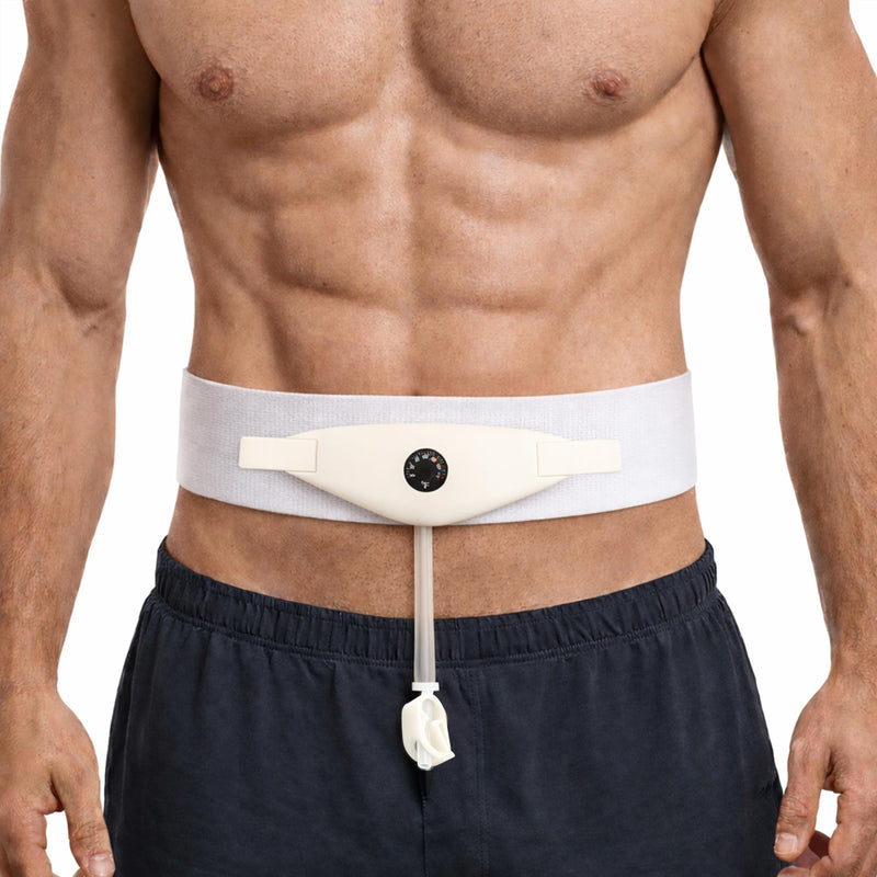 Urine Test Complete Kit – Hidden 2-4 oz Silicone Sample Bag with Adjustable Elastic Belt, No-Leak Seal, Body-Heat Retention, Built-in Mechanical Thermometer (L)