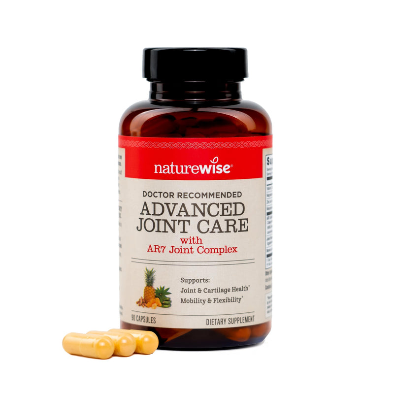 NatureWise Advanced Joint Supplement with Clinically Tested AR7 Joint Complex Ingredient - Comfort & Flexibility Support - Non-GMO, USA Manufactured - 90 Capsules[30-Day Supply]