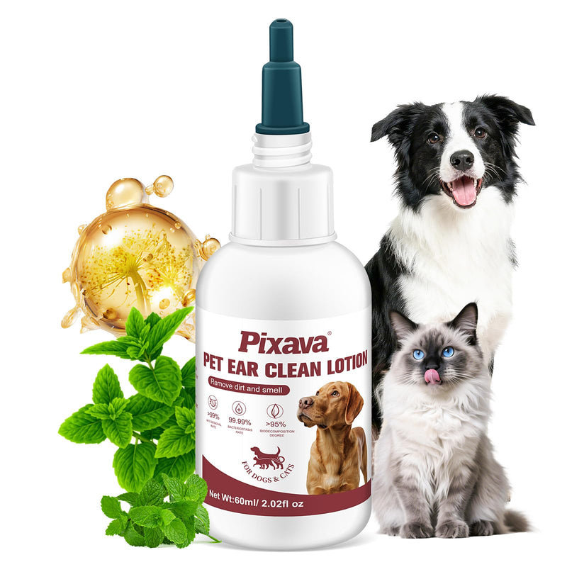 Dog Ear Infection Treatment Drops, Cat Ear Cleaner to Help Remove Debris &Smell for Cats & Dogs,Soothe and Relieve Itchiness 3