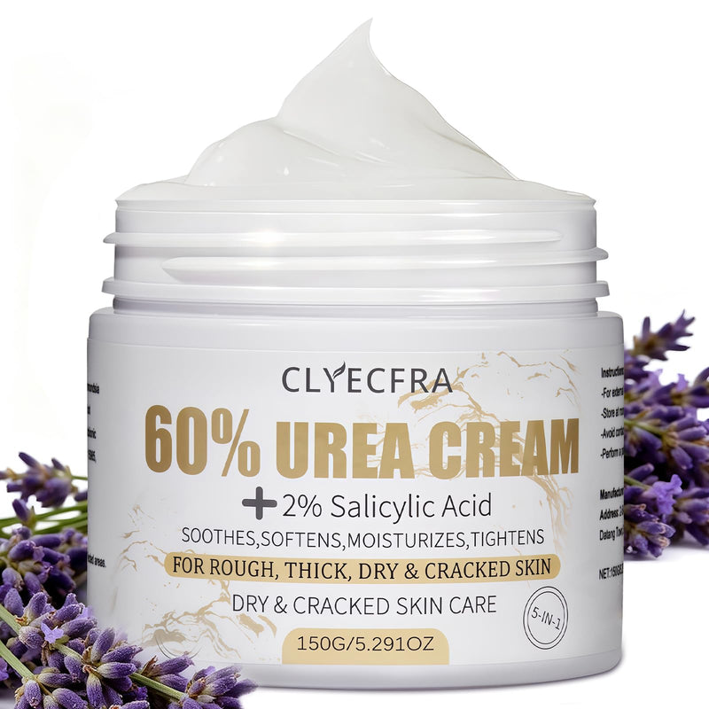 5-in-1 60% Urea Cream with 2% Salicylic Acid, Urea Cream 60 Percent for Feet & Hands- Maximum Strength Moisturizer for Rough, Dry, Thick & Cracked Skin, Callus Remover, Deep Hydration, 150g - BeesActive Australia