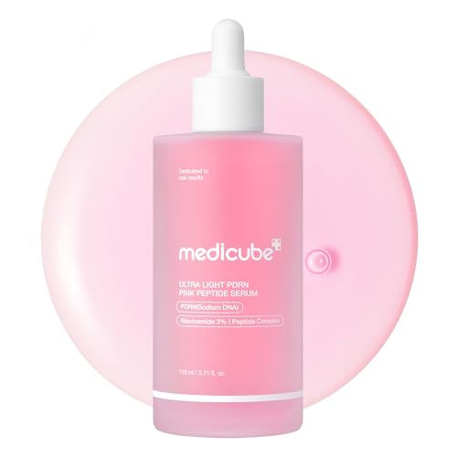 medicube PDRN Pink Peptide Serum with Salmon DNA, 3.71 fl. Oz 3.71 Fl Oz (Pack of 1) Ultra Light PDRN